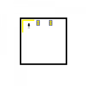 Ustawienie mikrofonu w rogu pomieszczenia